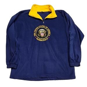 Vintage Washington DC United States Of America Navy Fleece Men's XL Made In USA